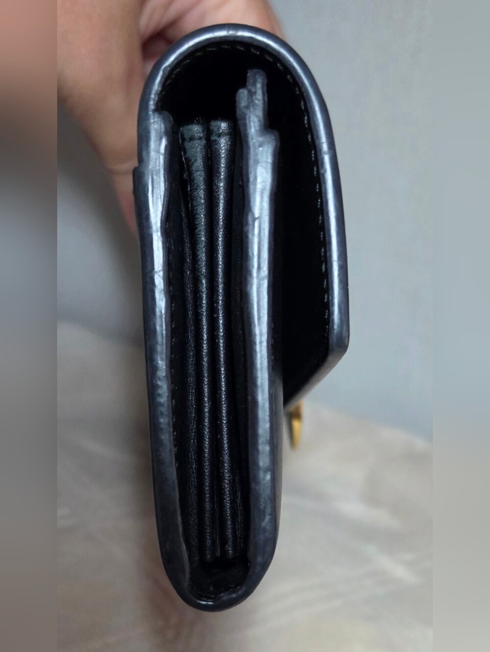 Authentic Gucci Long Wallet/Clutch  Black Leather - Picture 9 of 15